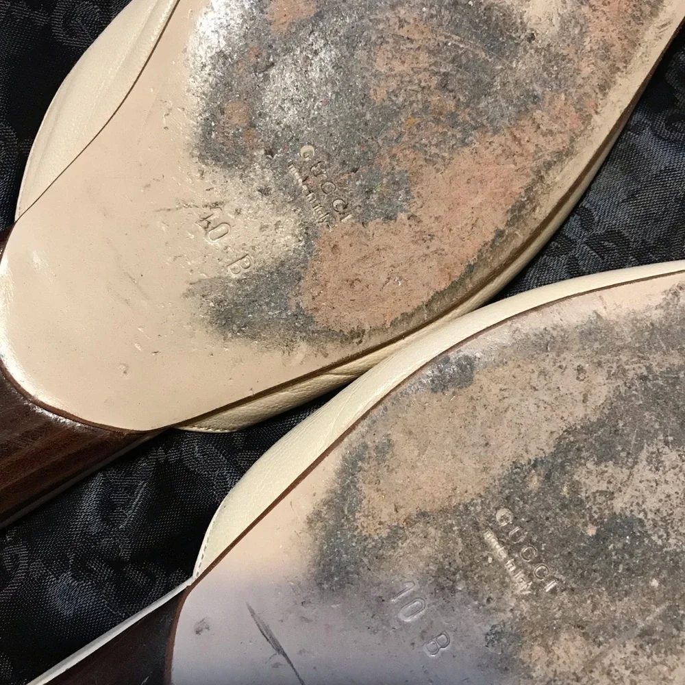 Gucci Cream Leather Flats - Picture 4 of 4